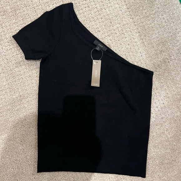 J Crew Sweater Knit Cold Shoulder T - NWT - Picture 1 of 4